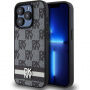 Etui DKNY Checkered Pattern and Stripe do iPhone’a 15 Pro Max - szary