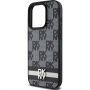 Etui DKNY Checkered Pattern and Stripe do iPhone’a 15 Pro Max - szary