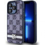 Etui DKNY Checkered Pattern and Stripe do iPhone’a 15 Pro - ciemnoniebieski