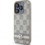 Etui DKNY Checkered Pattern and Stripe do iPhone’a 15 Pro Max - beżowy