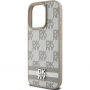 Etui DKNY Checkered Pattern and Stripe do iPhone’a 15 Pro Max - beżowy
