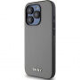 Etui DKNY Silver Metal Logo z MagSafe do iPhone’a 15 Pro - szary