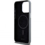 Etui silikonowe DKNY Silver Metal Logo z MagSafe do iPhone’a 15 Pro Max - szary