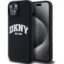 Etui silikonowe DKNY Arch Logo z MagSafe do iPhone’a 14 - czarny