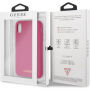 Guess Silicone Gold Logo case etui do iPhone XR - różowe