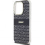 Etui DKNY Repeat Pattern Tonal Stripe z MagSafe do iPhone’a 15 Pro - czarny