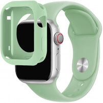 Silikonowy pasek z silikonowym etui do Apple Watch 41mm / 40mm - zielony