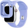 Silikonowy pasek z silikonowym etui do Apple Watch 41mm / 40mm - fioletowy