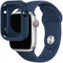 Silikonowy pasek z silikonowym etui do Apple Watch 41mm / 40mm - ciemnoniebieski