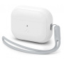 Etui silikonowe Spigen Silicone Fit z pętelką na słuchawki AirPods Pro 2 (2022) - biały