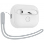 Etui silikonowe Spigen Silicone Fit z pętelką na słuchawki AirPods Pro 2 (2022) - biały