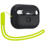 Etui silikonowe Spigen Silicone Fit z pętelką na słuchawki AirPods Pro 2 (2022) - czarna limonka