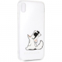 Karl Lagerfeld Fun Choupette No Rope Hard Case etui do iPhone XS Max - przezroczyste