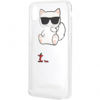 Karl Lagerfeld Fun Eaten No Rope Hard Case etui do iPhone XS Max - przezroczyste