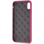 Guess Silicone Gold Logo case etui do iPhone XS Max - różowe