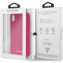 Guess Silicone Gold Logo case etui do iPhone XS Max - różowe