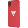 Guess PU Leather Case Triangle etui do iPhone XR - czerwone