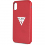 Guess PU Leather Case Triangle etui do iPhone XR - czerwone