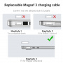 Adapter do ładowania magnetycznego PD 100W USB-C / MagSafe 3 do MacBooka - czarny