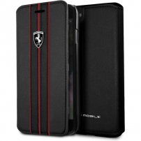 Ferrari Off Track Logo Book pokrowiec do iPhone SE (2020/2022) / 8 / 7 - czarny