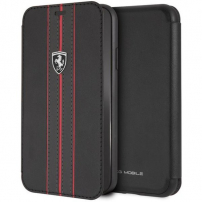 Ferrari Off Track Logo Book case pokrowiec do iPhone XR - czarny