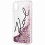 Karl Lagerfeld Signature TPU Glitter Star etui do iPhone XS Max - różowe