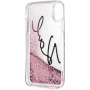 Karl Lagerfeld Signature TPU Glitter Star etui do iPhone XS Max - różowe
