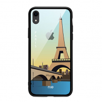 NXE etui ze szklaną częścią tylną do iPhone XR - Paryż