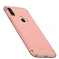 MOFI luksusowe etui do iPhone XS Max - różowo-złote
