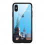 NXE etui ze szklaną częścią tylną do iPhone XS Max - New York
