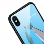 NXE etui ze szklaną częścią tylną do iPhone XS Max - New York