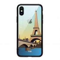 NXE etui ze szklaną częścią tylną do iPhone XS Max - Paryż