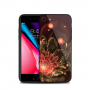 NXE etui ze szklaną częścią tylną do iPhone SE (2020/2022) / 8 / 7 - pomarańczowy kwiat