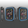 Pokrowiec silikonowy do Apple Watch 40mm - czarny - niebieski