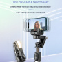 Wielofunkcyjny gimbal Bluetooth do selfie Q18 ze stabilizatorem i śledzeniem ruchu dla iPhone'a - czarny