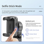 Wielofunkcyjny gimbal Bluetooth do selfie Q18 ze stabilizatorem i śledzeniem ruchu dla iPhone'a - czarny