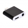 Adapter / redukcja złącze lightning do 3,5 mm jack ze złączem lightning dla Apple iPhone 8 / 8 Plus / 7 / 7 Plus / 6S / 6S Plus / 6 / 6 Plus