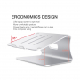 Bestand stojak aluminiowy dla MacBook - srebrny