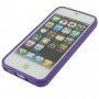 Gumowe gładkie etui dla iPhone 5 / 5S / SE (2016) - fioletowe