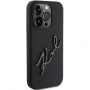 Karl Lagerfeld Silikonowe etui Karl Script Logo do iPhone'a 15 Pro - czarne