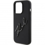 Karl Lagerfeld Silikonowe etui Karl Script Logo do iPhone'a 15 Pro - czarne