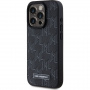Karl Lagerfeld Metalowa nakładka z logo z monogramem i MagSafe do iPhone'a 15 Pro Max - czarna