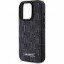 Karl Lagerfeld Metalowa nakładka z logo z monogramem i MagSafe do iPhone'a 15 Pro Max - czarna