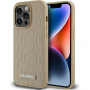Karl Lagerfeld Metalowa nakładka z logo z monogramem i MagSafe do iPhone'a 15 Pro Max - beżowa