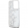 Karl Lagerfeld Gradalne etui z monogramem Liquid Glitter do iPhone'a 14 Pro Max - srebrne