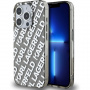 Karl Lagerfeld Galwanizowana nakładka z powtarzalnym logo IML do iPhone'a 15 Pro Max - srebrna
