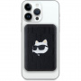 Karl Lagerfeld Power bank z wytłoczoną główką Choupette MagSafe z portem USB-C - 5000 mAh - czarny