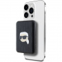 Karl Lagerfeld Power bank Karl Head z wytłoczonym wzorem MagSafe z portem USB-C - 5000 mAh - czarny