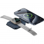 ENERGEA GoMag Trio Plus 3w1 MagSafe bezprzewodowa ładowarka do iPhone'a / Apple Zegarek / AirPods - niebieska