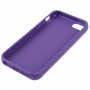 Gumowe gładkie etui dla iPhone 5 / 5S / SE (2016) - fioletowe